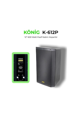 König K-612 30cm 600w Pasif Kabin Hoparlör