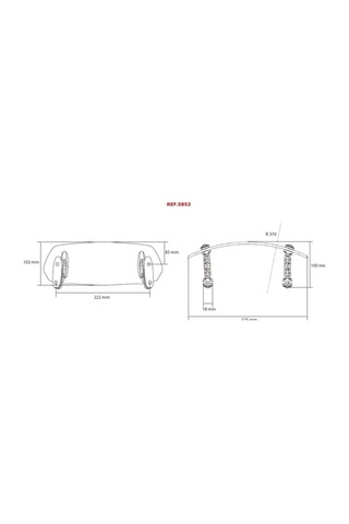 Puıg 5853h Vısor Multı Adjustable W Template 325x102mm C Smok