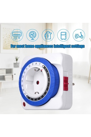Ulzyvf 24 Saat Mekanik Zamanlayıcı Anahtarı Tak-çıkar Zaman Kontrol Soketi