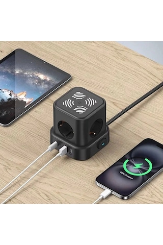 4lü Akım Korumalı Priz Gece Lambalı 2xusb 2xtype-c Çıkış Yüksek Gerilim Koruma Çoklu Priz Çoğaltıcı Diğer