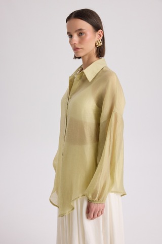 Lyra Oversize Yeşil Gömlek Yeşil