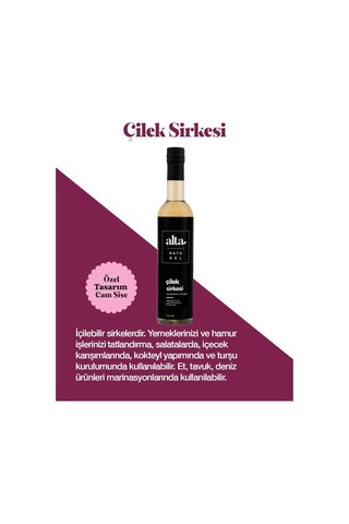 Alta Naturel Doğal Fermente Çilek Sirkesi 250 ML