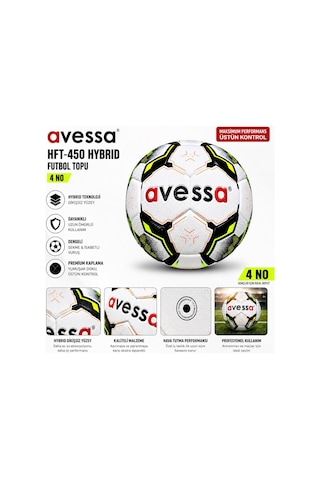 Avessa Hft-440 Hybrid Futbol Topu No4 Çok Renkli