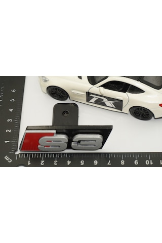 Dk Tuning S3 Gri Kırmızı Ön Panjur Logo Arma Audi İle Uyumlu