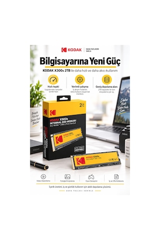X300s 2tb M.2 Nvme Pcıe Gen3x4 2280 Ssd 2500 Mb/s Okuma 2000 Mb/s Yazma Hızlı Ssd 34757045