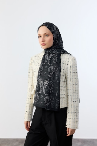 Mirsoy Scarf Asya Etnik Desen Şal Siyah