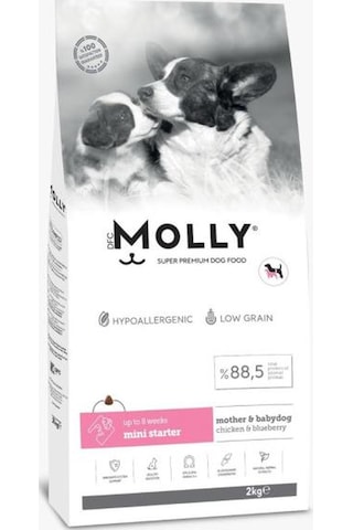 Molly Tavuklu ve Yaban Mersinli Mini Starter Yavru Köpek Maması 2 KG