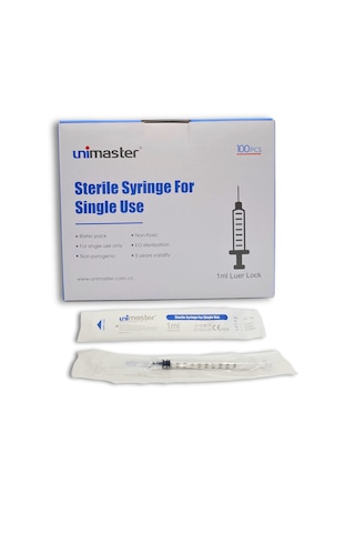Unimaster Luer Lock Şırınga 1ml 100 Adet