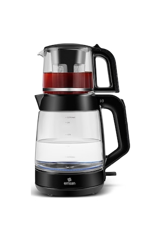 Emsan Glass Tea XL 1900 W 2 in 1 Cam Çay Makinesi ve Kettle