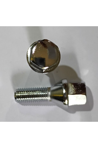 Bijon M12x1.5 Kafa Aa 17mm Dişboyu 28mm Krom Kaplama, Takım 20ad