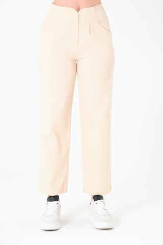 Sortie Collection Kemersiz Gabardin Pantolon Açık Bej