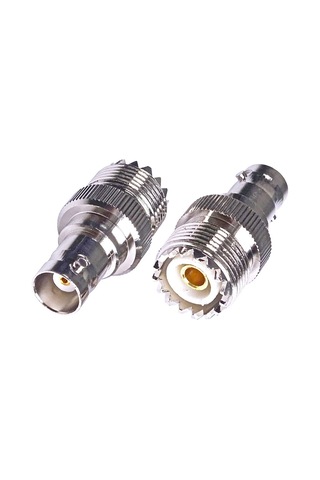 Sones Bnc Dişi Jak - Uhf Pl-259 Dişi Düz Tip Rf Koaksiyel Adaptör Konnektörü