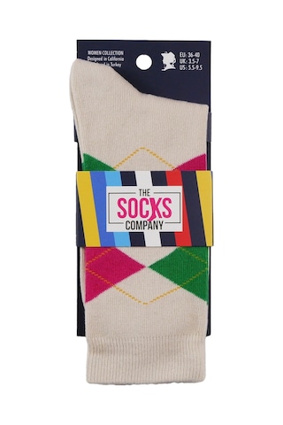 The Socks Company Desenli Kadın Soket Çorap 273k Çok Renkli