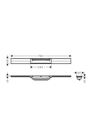 Hansgrohe Raindrain Flex Duş Kanalı 700 Kesilebilir Serbest Kurulum İçin - 56043800 Gri