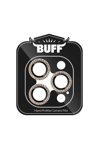 Buff Apple Uyumlu iPhone 14 Pro / 14 Pro Max Diamond Lens Koruyucu Gold