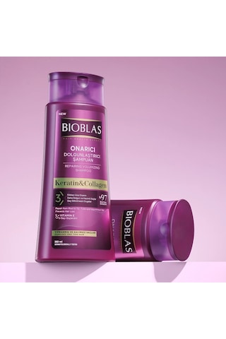 Bioblas Keratin & Kolajen Onarıcı Dolgunlaştırıcı Saç Bakım Şampuanı 360 Ml İnce ve Yıpranmış Saçlar