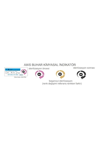 Axis Buhar Kimyasal İndikatör Class 6 3 5 DK 1 Kutu 250 Adet