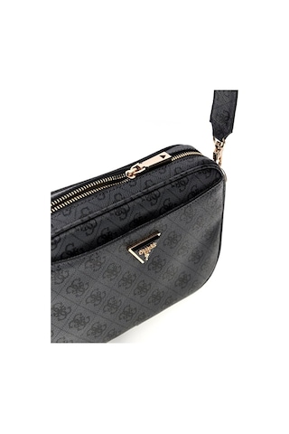 Guess Kadın Monogram Desenli Geniş Askılı Kamera Çantası - Antrasit Antrasit