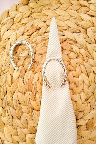 6 Adet Açık Gümüş Metal Nal Peçete Yüzüğü