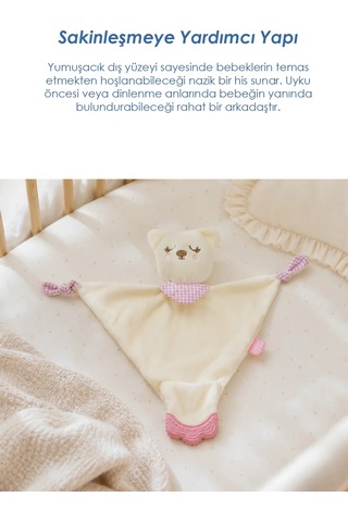 Babyjem Diş Kaşıyıcılı Sevimli Uyku Arkadaşım Pembe