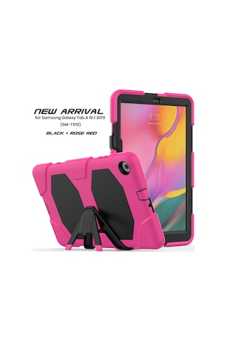 Newface Samsung Galaxy Uyumlu T510 Tab A 10.1 Kılıf Griffin Tablet Kapak Semeglbl - 69 - Pembe