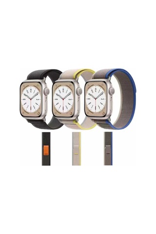 Watch 7 41mm Uyumlu Krd-77 Hasır Zore Kordon-siyah