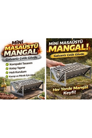V5.1 Lynx Mini Mangal Portatif Katlanır Kamp Ocağı 30x20x10 Cm, Çantalı, Katlanır Tasarım, Kamp İçin Çok Renkli