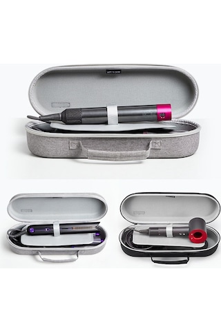 Baona Bn-f037 Hs05 Hs01 İçin Büyük Kapasiteli El Tipi Saç Maşası Saklama Çantası Gri