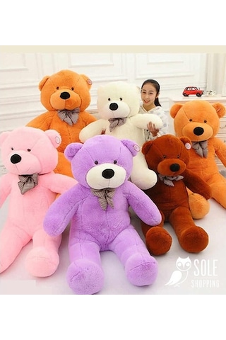 Peluş 120 Cm Papyonlu Sevimli Ayı - Sevgiliye Özel Hediye
