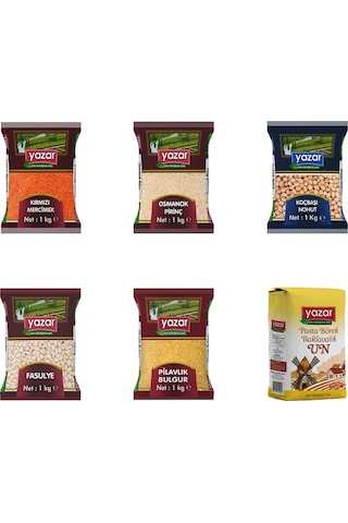 Yazar Karma Kuru Gıda Kolisi Set 6 x 1 KG Yazar Karma Kuru Gıda Kolisi Set 6 x 1 KG