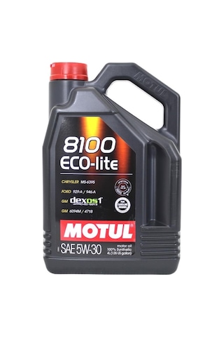 Motul 8100 Eco-Lite 5W-30 Dexos1 Tam Sentetik Motor Yağı 4 L