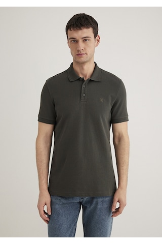 Mavi - Antrasit Polo Tişört 064946-71587 Antrasit