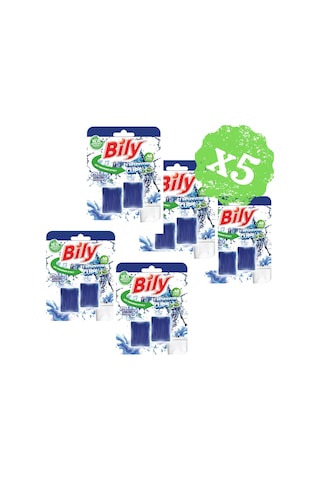 Bily Wc Klozet Rezervuar Blok Mavi Su 5'li  2 x 50 G