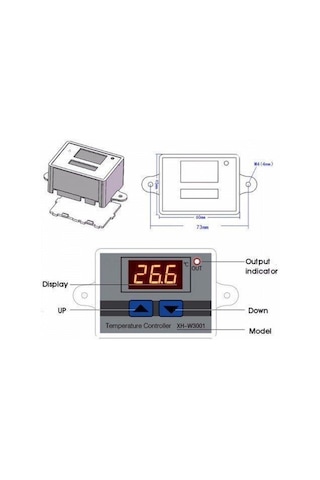 Xh-W3001 24V Dc Dijital Termostat