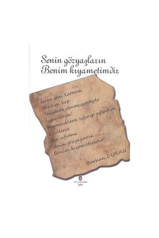 Senin Gözyaşların Benim Kıyametimdir N11.8637