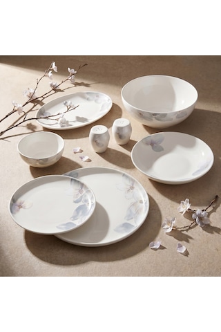 Jumbo Misty Flora 29 Parça 6 Kişilik Yemek Takımı Beyaz