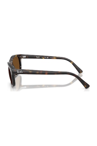 Ray-ban Rb 2224 71057 60 Unisex Polarize Dikdörtgen Kırçıllı Kahverengi Kemik Güneş Gözlüğü Kahverengi