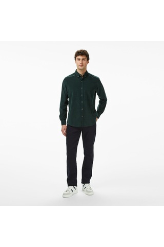 Nautica Erkek Yeşil Classic Fit Gömlek Düz W57424t Yeşil