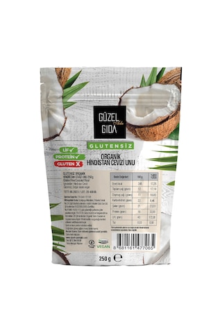 Güzel Ada Gıda Organik Hindistan Cevizi Unu 250 G