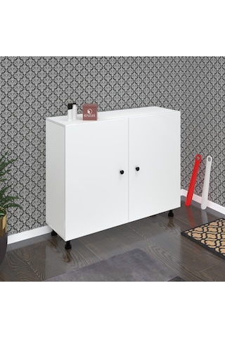 Kenzlife Ayakkabılık Yemeni5 Byzbyz 83 120 32 Kapaklı 5 Raflı 30 Çift Ayakkabı Kapasitesi Ahşap