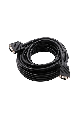 Philips Uyumlu Swv6139h/93 Siyah 3+6 Erkek-erkek 15 Pin 10 Metre Vga Kablo Pc Bilgisayar Monitör Görüntü Kablosu