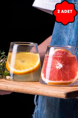 Mithra Life 2 Adet Isı Dayanıklı 400 Ml Kahve, Meşrubat, Viski, Kokteyl, Sunum Bardağı Mıt1145 Şefaf
