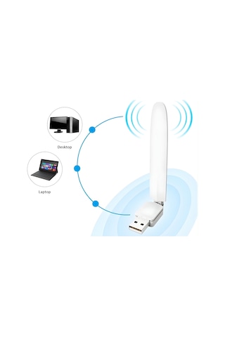 Platoon Wireless-n 150mbps Wifi Usb Adaptör Harici Antenli 2.4ghz Pc/mac Uyumlu