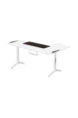 Twısted Minds Warrıor Tm-y-lw-rgb L Design Oyuncu Masası - Beyaz