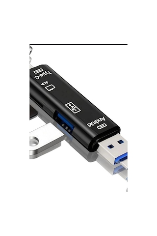 Tip-c Micro Usb Girişli 5'li Çok Fonksiyonlu Sd Kart Okuyucu Otg Dönüştürücü Bx-313518 Çok Renkli