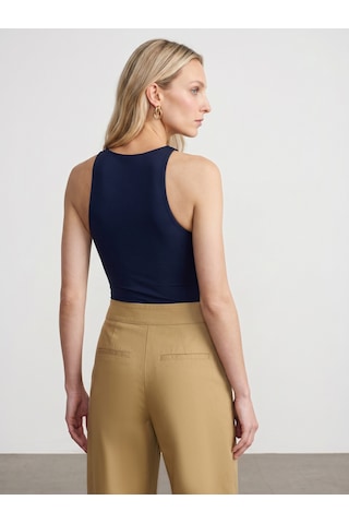 Dilvin 32836 Halter Yaka Bodysuit-k.lacivert
