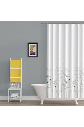 Tropik Banyo Duş Perdesi 8441 Model Çift Kanat 2X110X200Cm Çok Renkli