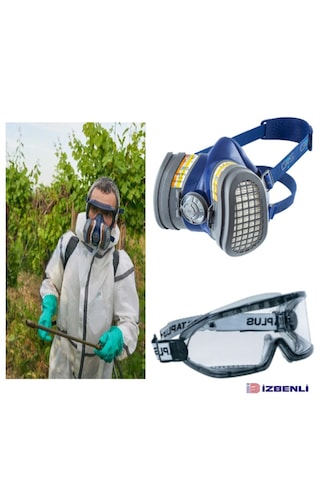 Gvs Spr581 Abe1p3 Tarım İlaçlama İçin Yarım Yüz Gaz Maskesi Filtre İle Beraber + Goggle Gözlük Tam Set Gvs Spr581 Abe1p3 Tarım İlaçlama İçin Yarım Yüz Gaz Maskesi Filtre İle Beraber + Goggle Gözlük Tam Set