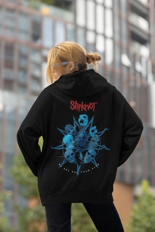 Sevbano Slipknot We Are Not Your Kind Yazılı Unisex Oversize Rock Metal H Siyah
