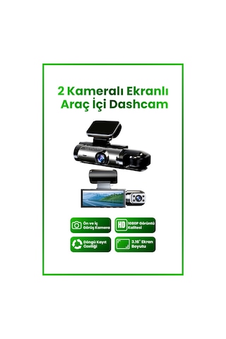 Harvox 2 Kameralı Wi-fi Özellikli Full Hd Araç Kamerası 1080p Gece Görüş, G-sensor Dashcam